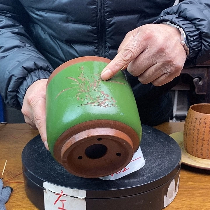 紫砂花盆货号一只SD102