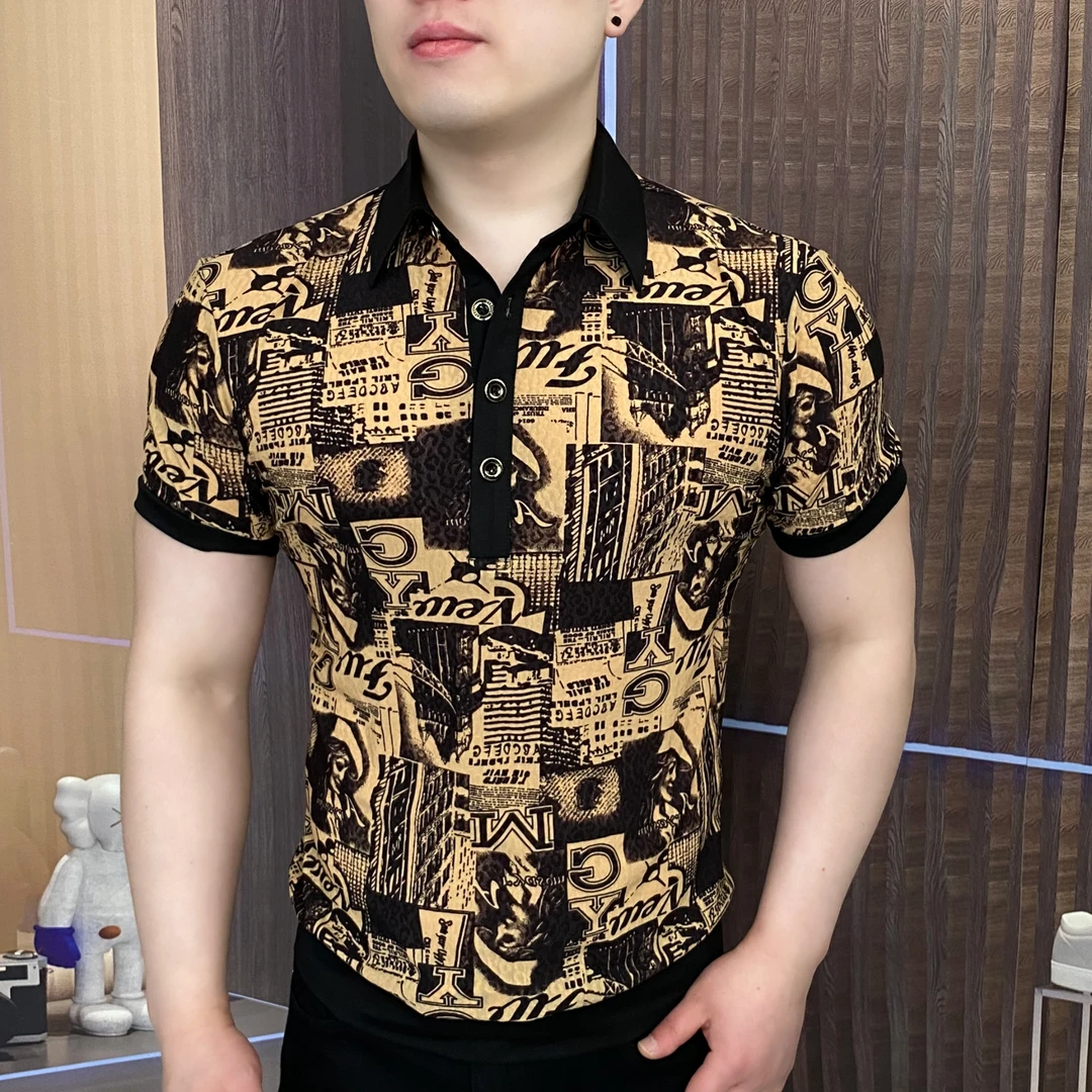 《巴黎印象》夏季Polo衫帅气男士潮流百搭网红高品质翻领商务修身