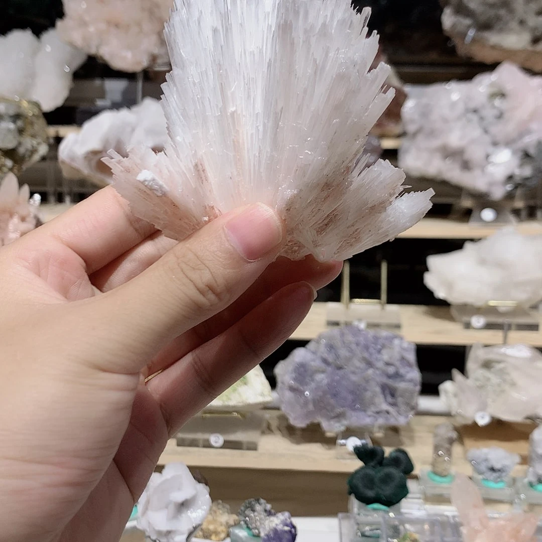 石头印度沸石矿物标本