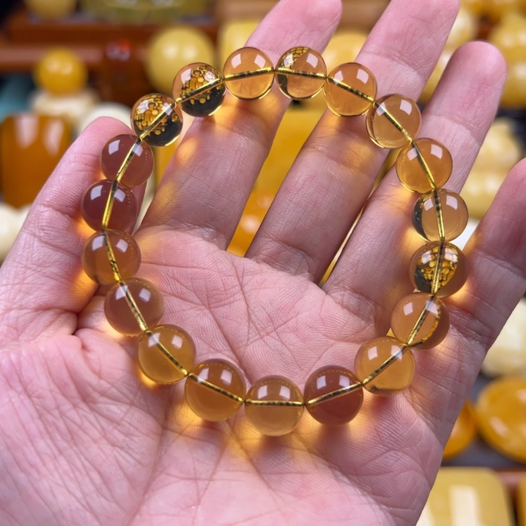 琥珀颈饰未镶嵌纯天然琥珀蜜蜡无优化