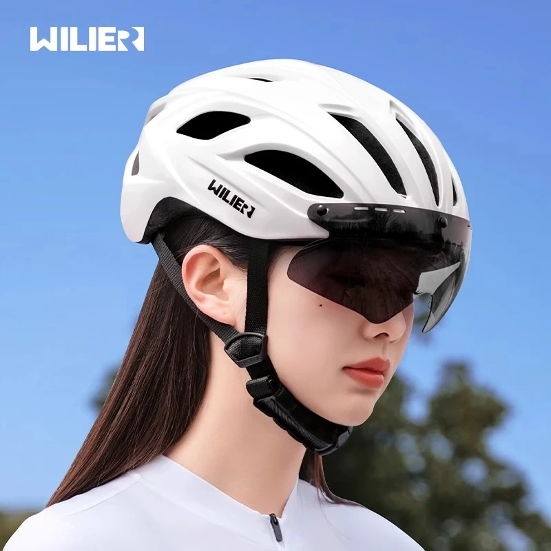 WILIER骑行头盔公路自行车专用男款女士山地单车带磁吸风镜安全帽