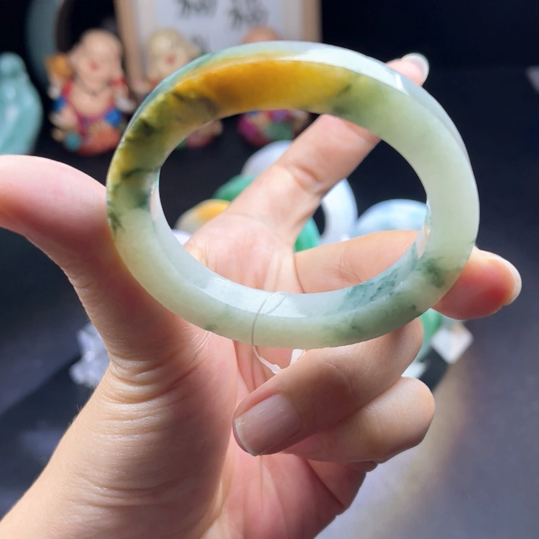 定制翡翠未镶嵌天然翡翠手镯