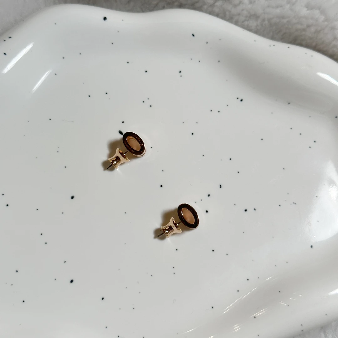 铜合金耳饰 耳钉5487复古法式