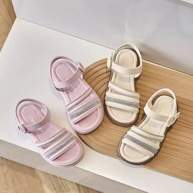 女童2025夏季新款软底防滑亮钻公主凉鞋820