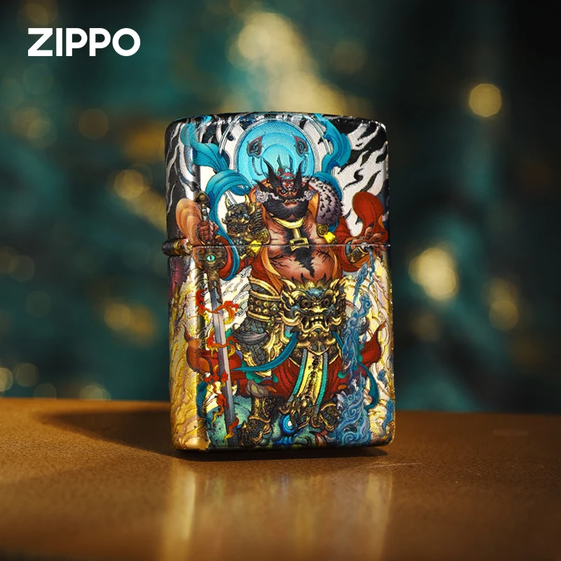 ZIPPO打火机【天师钟馗】古法包银烫金防风男士送礼推荐DYH1X1