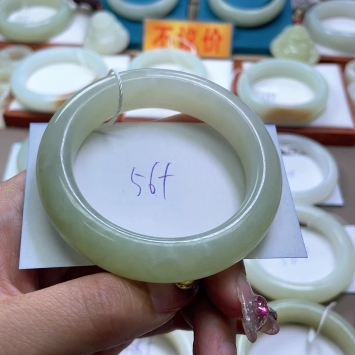 和田玉手镯未镶嵌用****5