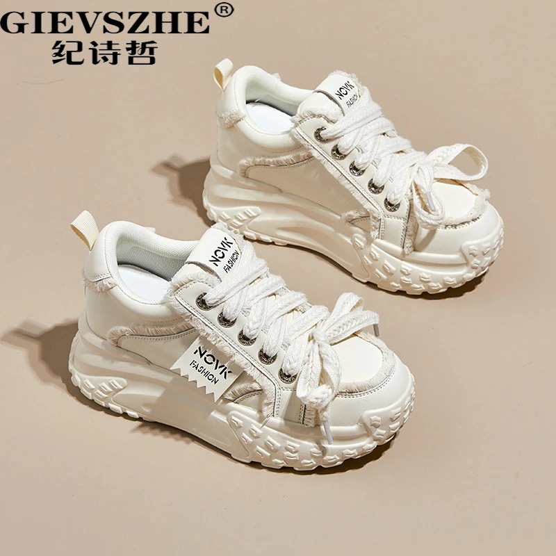 纪诗哲厚底增高老爹鞋女款爆款2025新款拼色小众百搭鞋休闲鞋女款