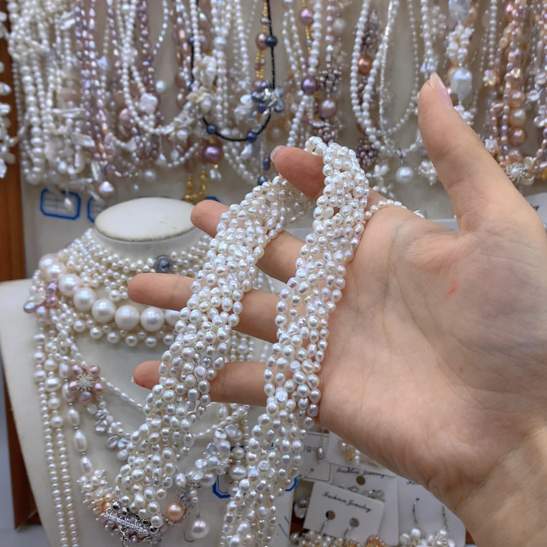 广***姐合金淡水珍珠项链耳饰