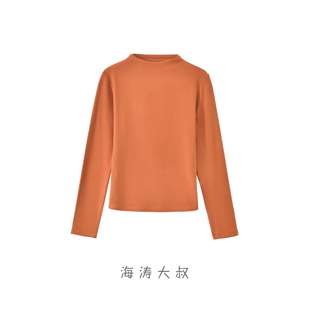 【海涛大叔】「暖宝宝」暖糯糯小高领纯色打底衫