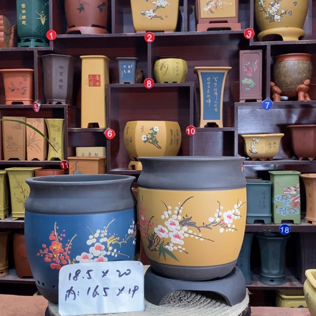 紫砂艺术紫砂花盆