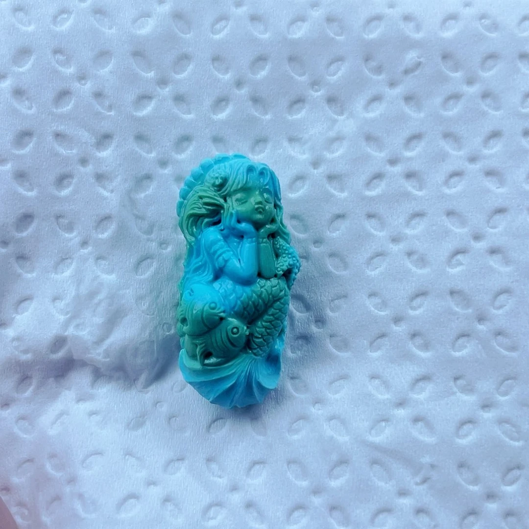 绿松石未镶嵌挂件订制