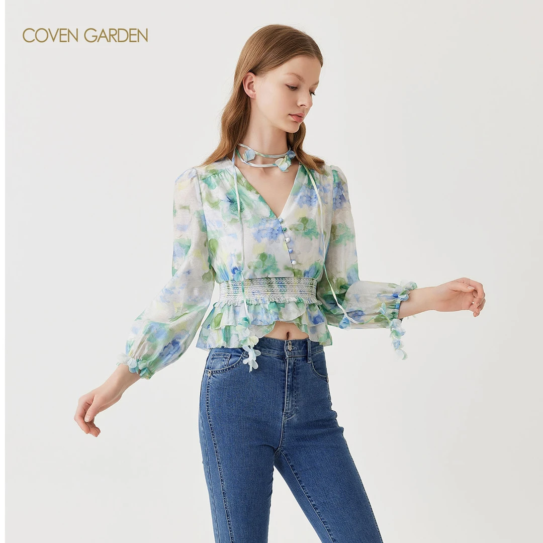 【陈大可】 水墨收腰衬衫CLA1015390 COVEN GARDEN