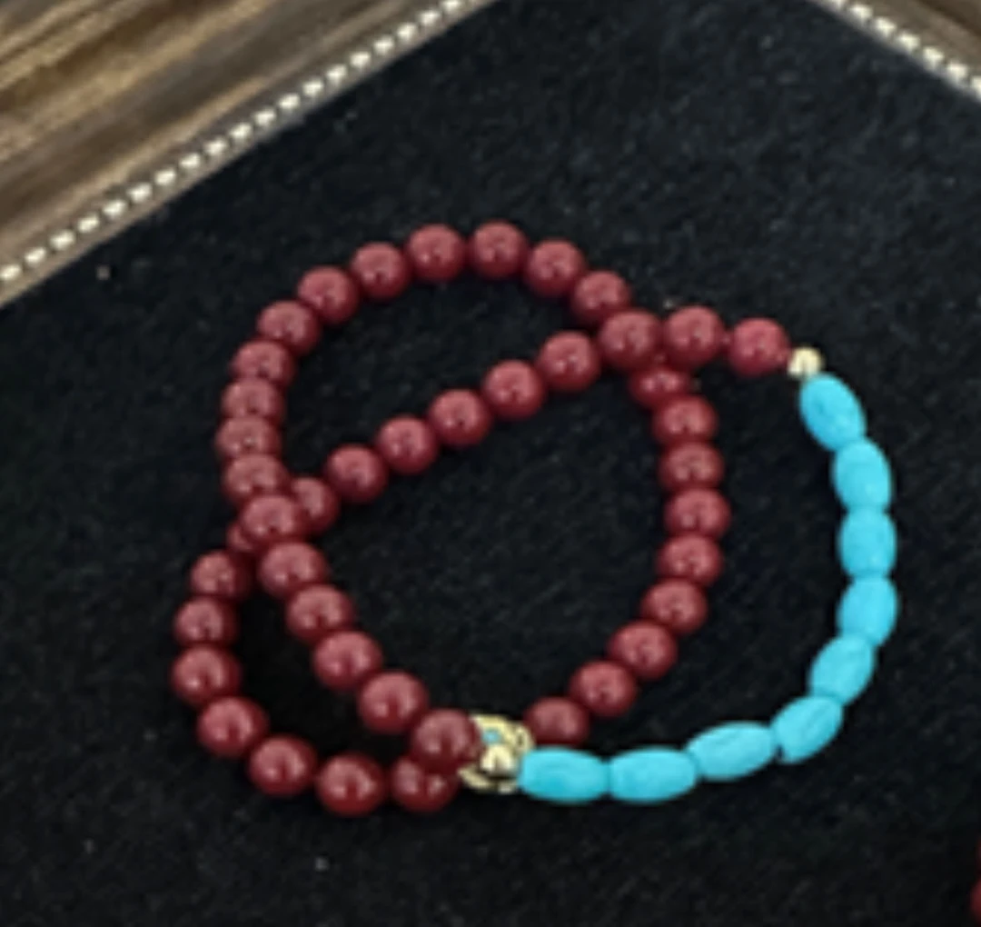 铜合金莫桑石手链 三哈宫-《双圈手链》复古手工制作女士简约气质