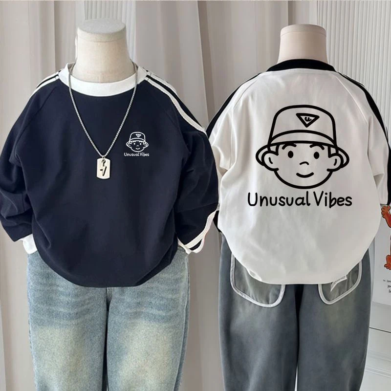 秋季男童纯棉长袖T恤2025新款洋气儿童宝宝上衣中小帅气打底外穿