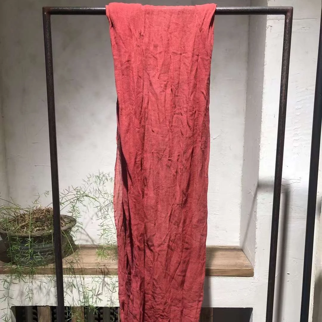 西子分享0074#左岸迷香 【植物染羊毛围巾】