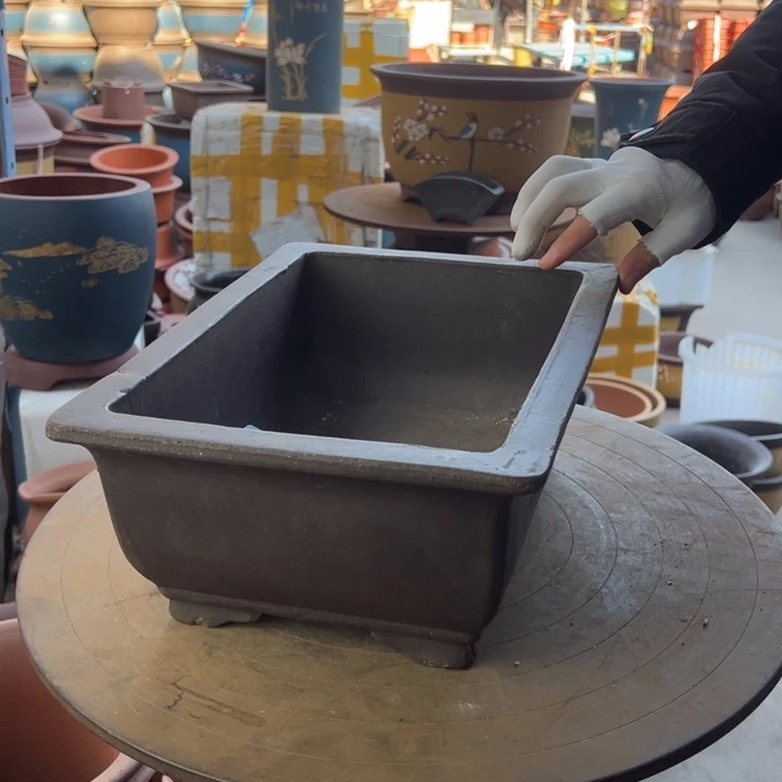 紫砂31蓝马槽 口径32×24×12