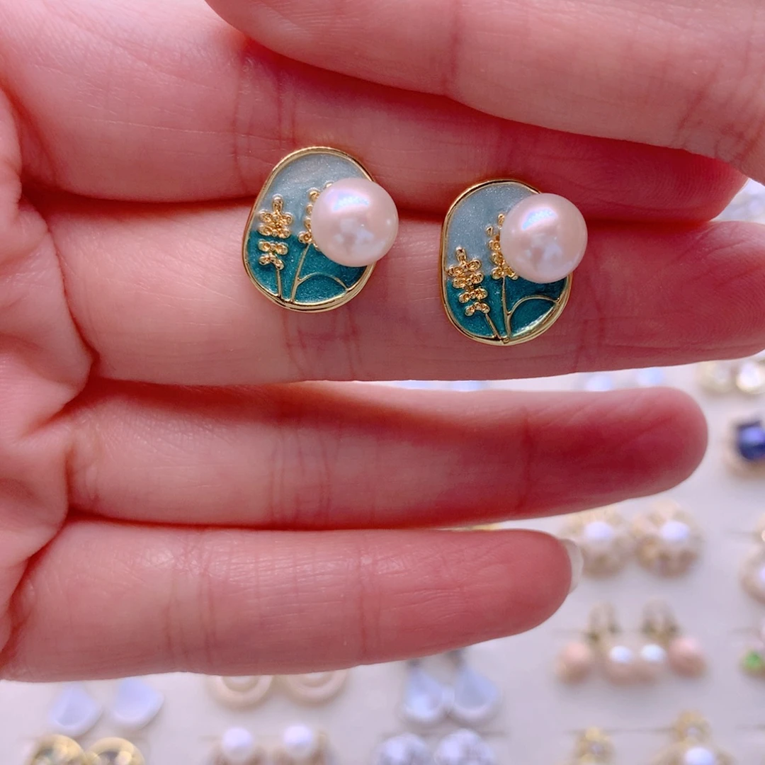 耳饰合金淡水珍珠