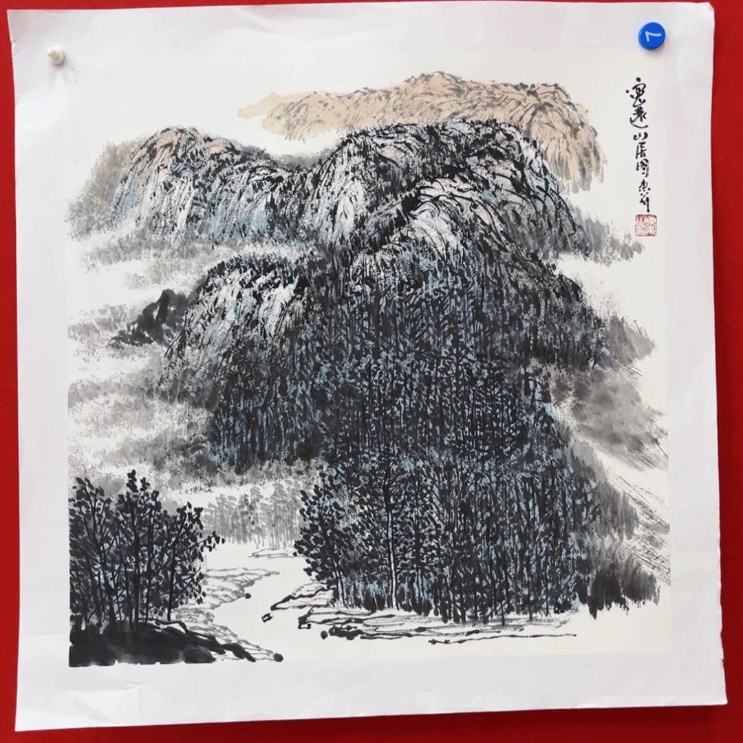 国画绘画作品多次参加全国美展