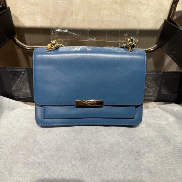 95新 MICHAEL KORS/迈克高仕 复燃精选/蓝金色单肩包