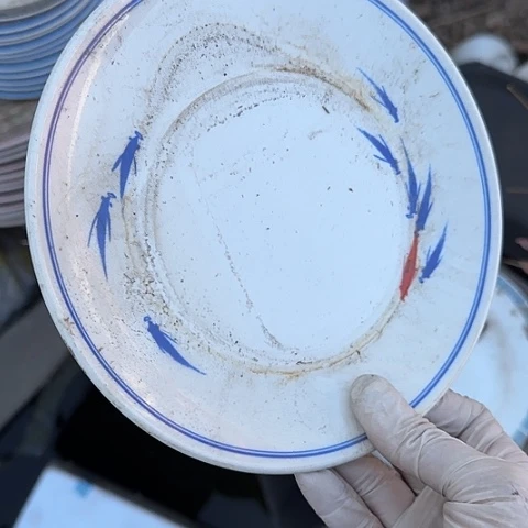 瓷片国营厂库存微瑕18.5厘米