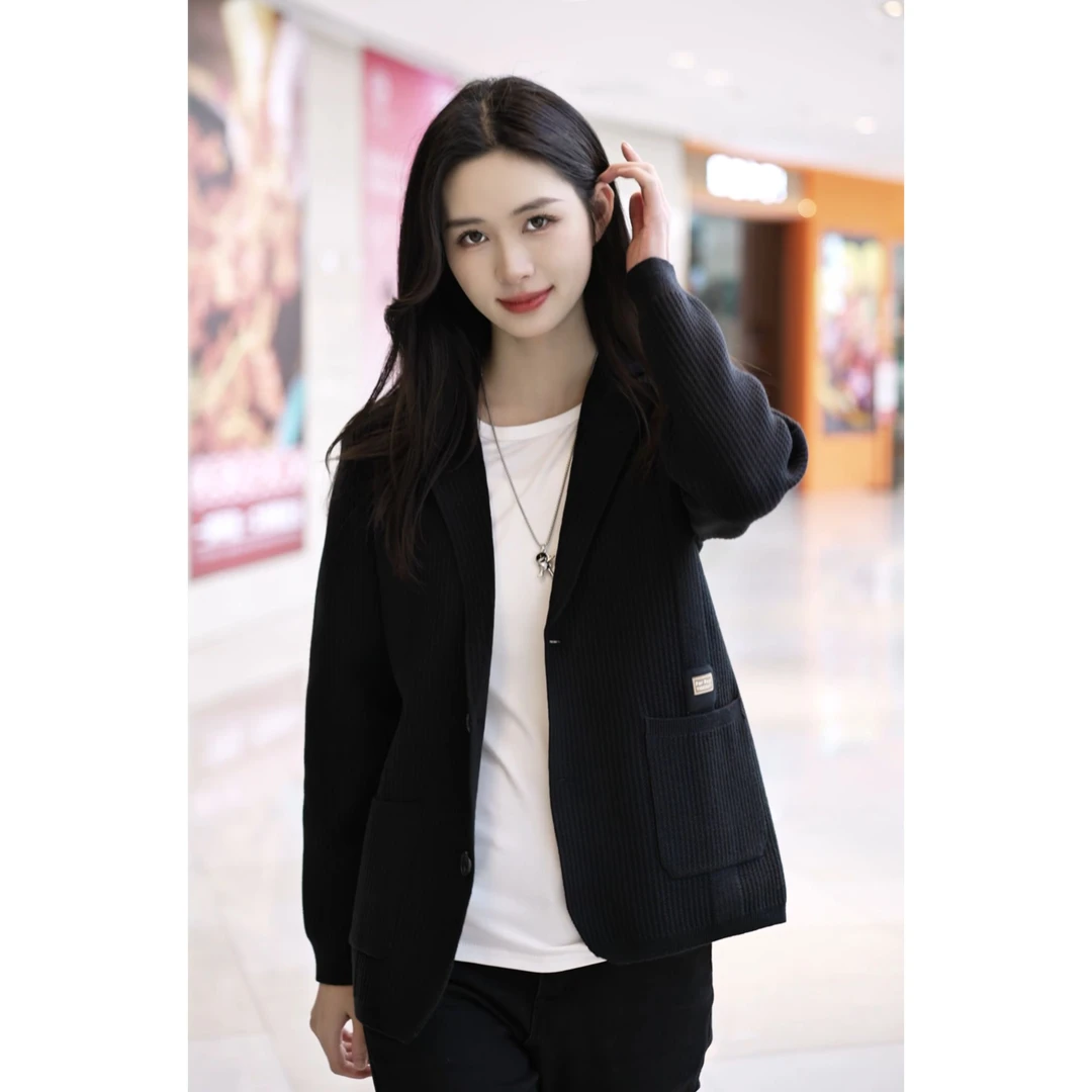 春秋季抗起球简约开衫时尚百搭外穿毛衣男士休闲针织衫外套24819