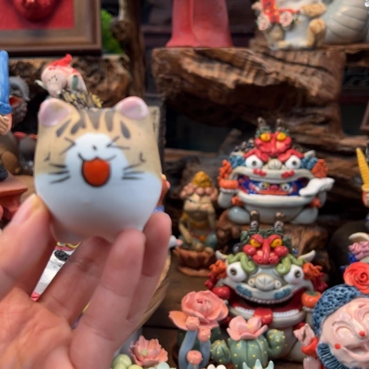 陶摆件小镇青花每日有新品