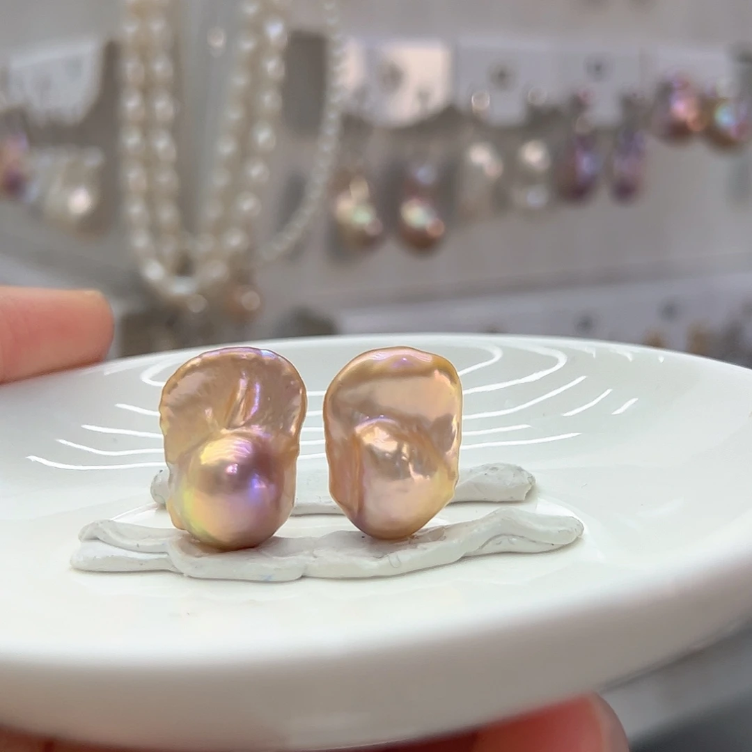 耳饰淡水珍珠银S925镶嵌