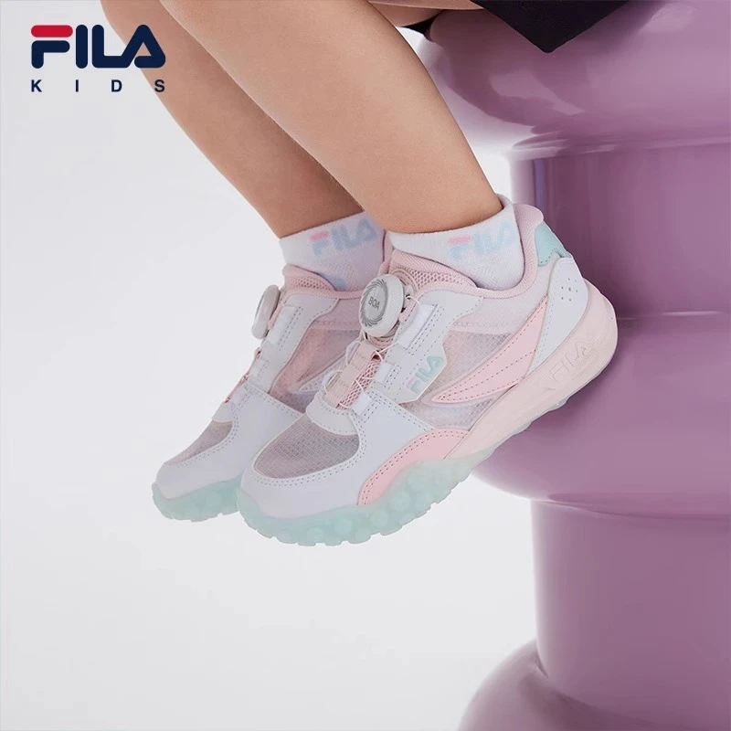 【斐乐儿童波点】2025年春夏男夏季时尚小童舒适复古跑鞋K14B421103