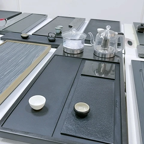 【闪购商品】石****站平衡之道8045乌金石茶盘不带桌面电器茶具