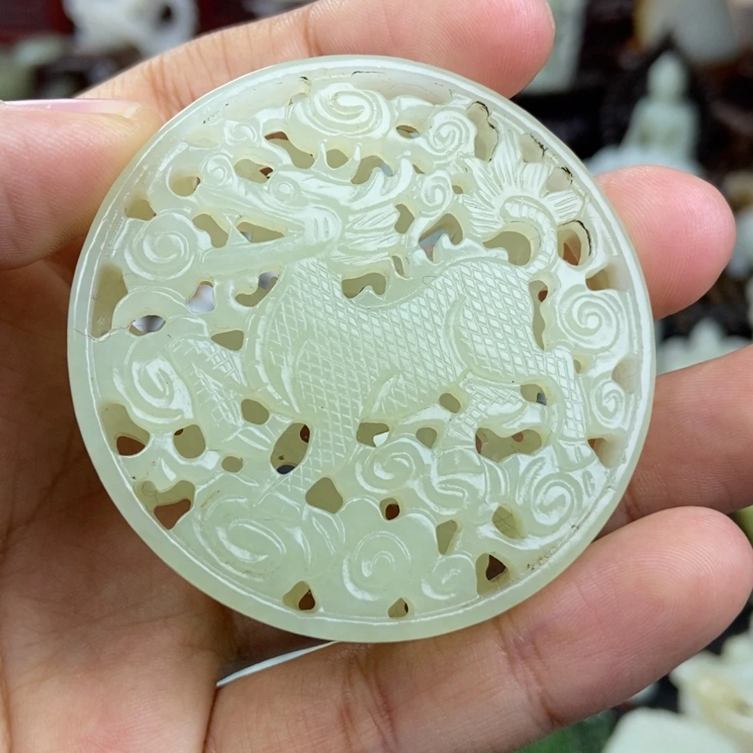 和田玉未镶嵌挂件