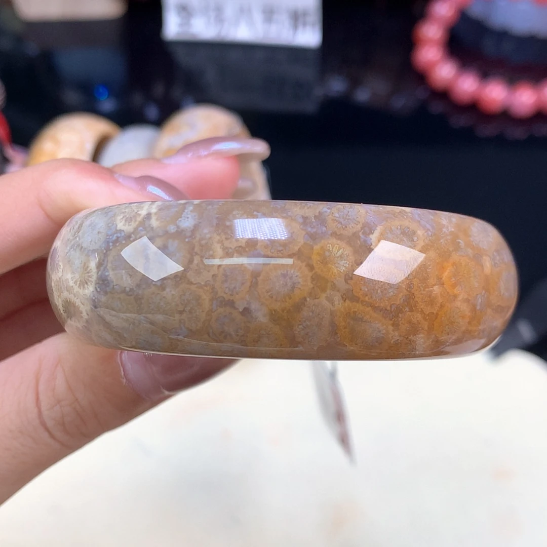 【闪购商品】颈饰未镶嵌硅化珊瑚（珊瑚玉）福利手镯53.3（34号）