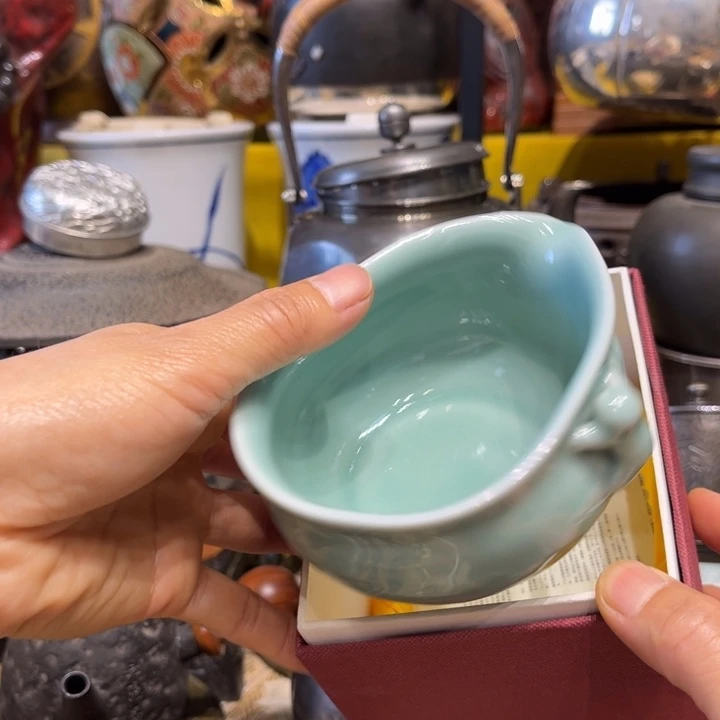 蜜安罐瓷香炉锡茶则