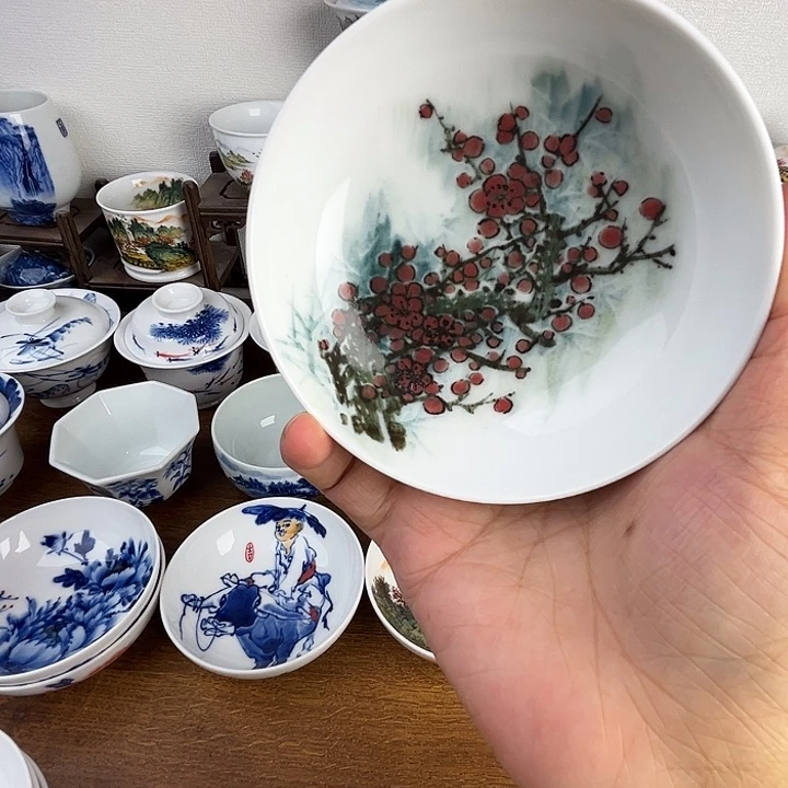 忠意堂釉下彩雪梅微瑕不退