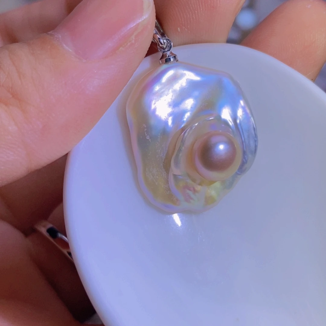 天然淡水珍珠淡水珍珠银S925镶嵌