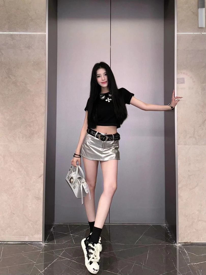 韩版短款休闲短袖时尚套装宽松夏季显瘦女装辣妹百搭修身