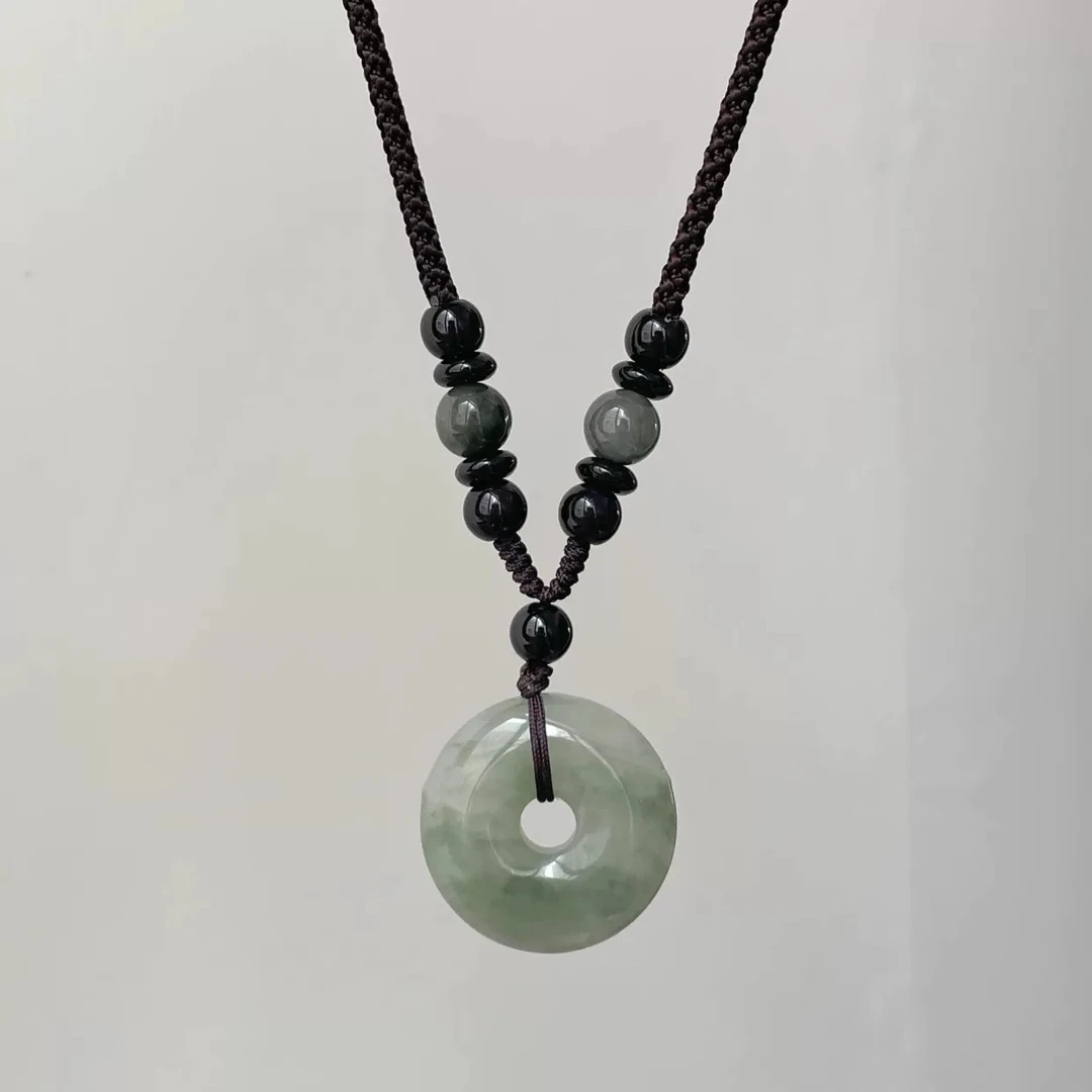 （30mm）东陵玉平安扣天然玉石男女同款情侣玉石项链