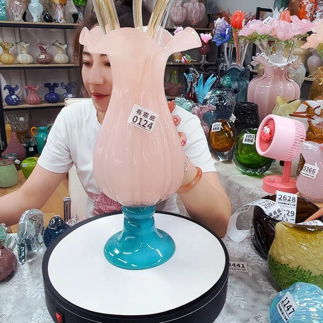 0124风灯瓶 家悦琉璃花瓶摆件不含花