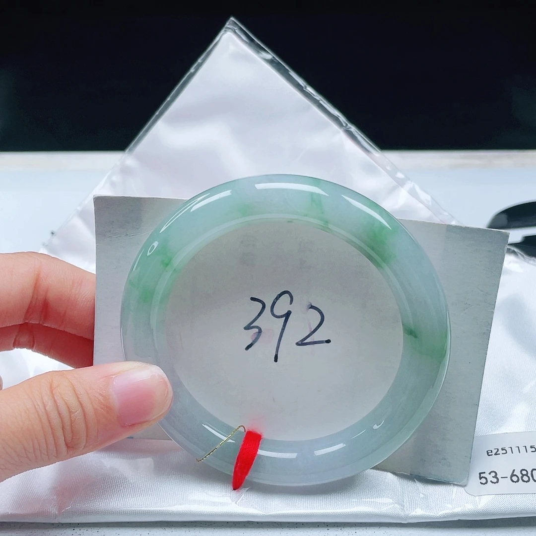 翡翠未镶嵌手镯53圆条