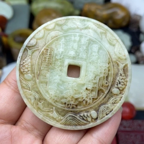 蛇纹石玉未镶嵌颈饰5