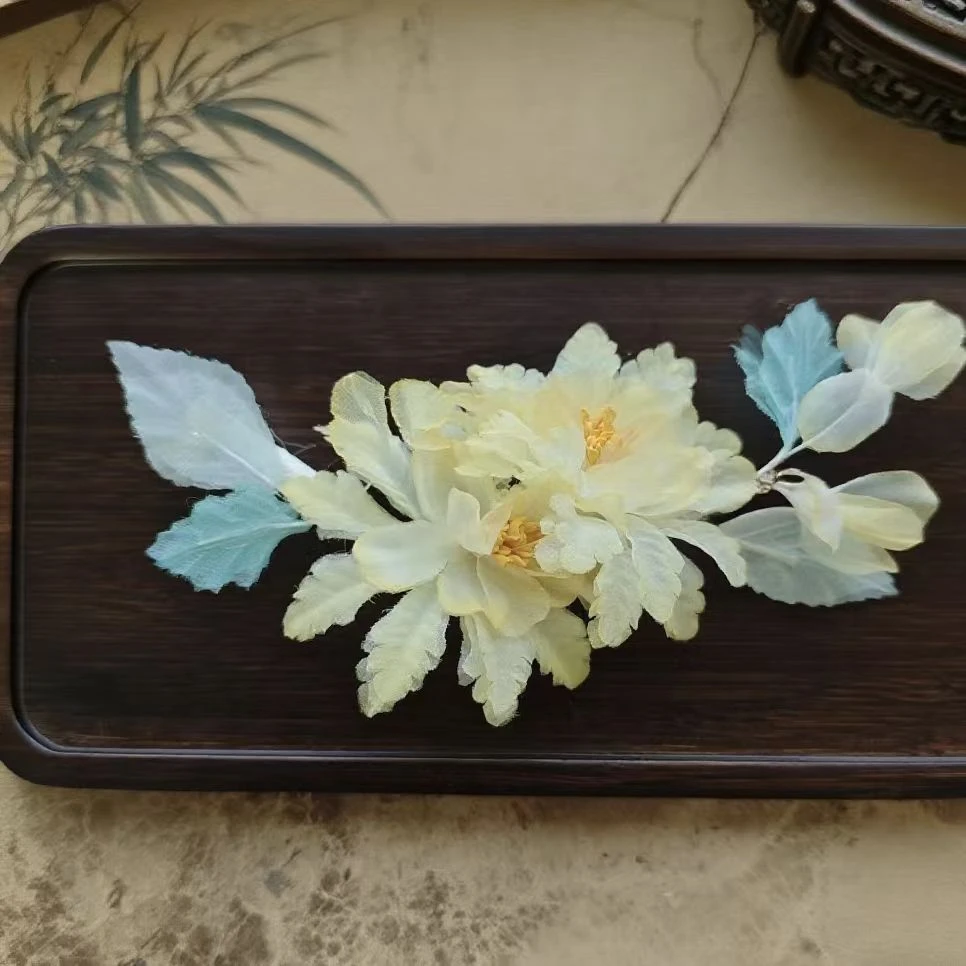 云鬓花古风饰品古装发饰仙气飘飘烫花 金英含露（孤品汉服发冠B266