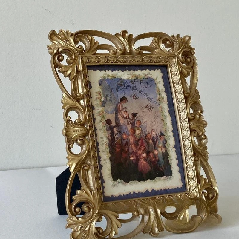 复古镂空雕花树脂相框桌面摆台欧式古典油画框背景墙装饰组合挂画