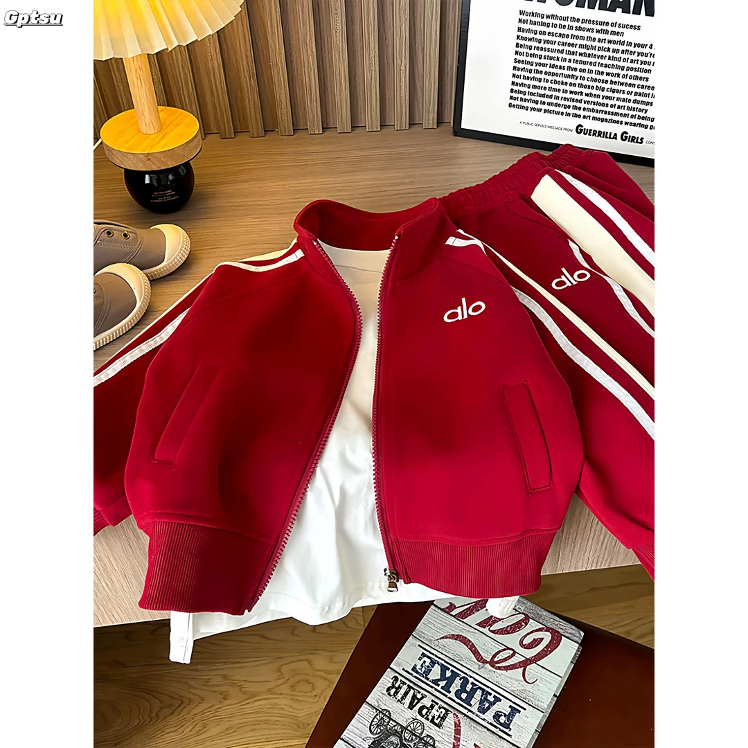 GPTSu男童套装秋季新款儿童休闲运动服男孩帅气外套两件套潮洋气