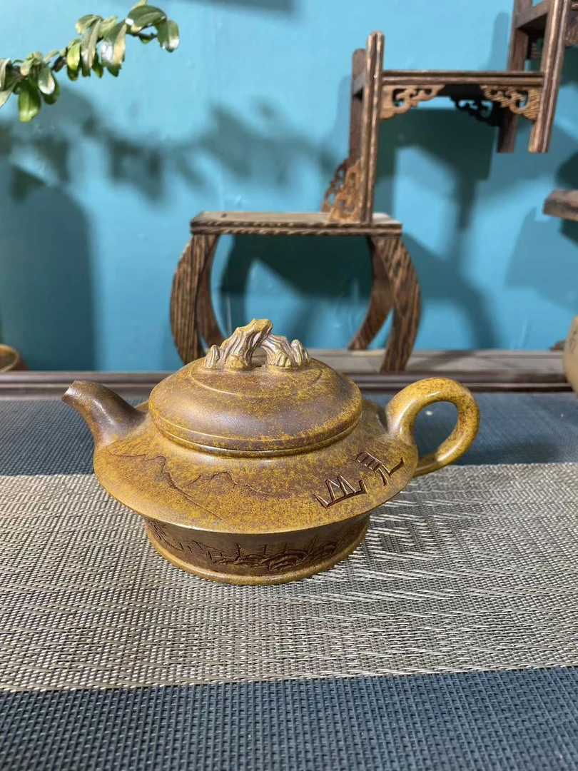 宜兴紫砂壶龙骨金砂山见