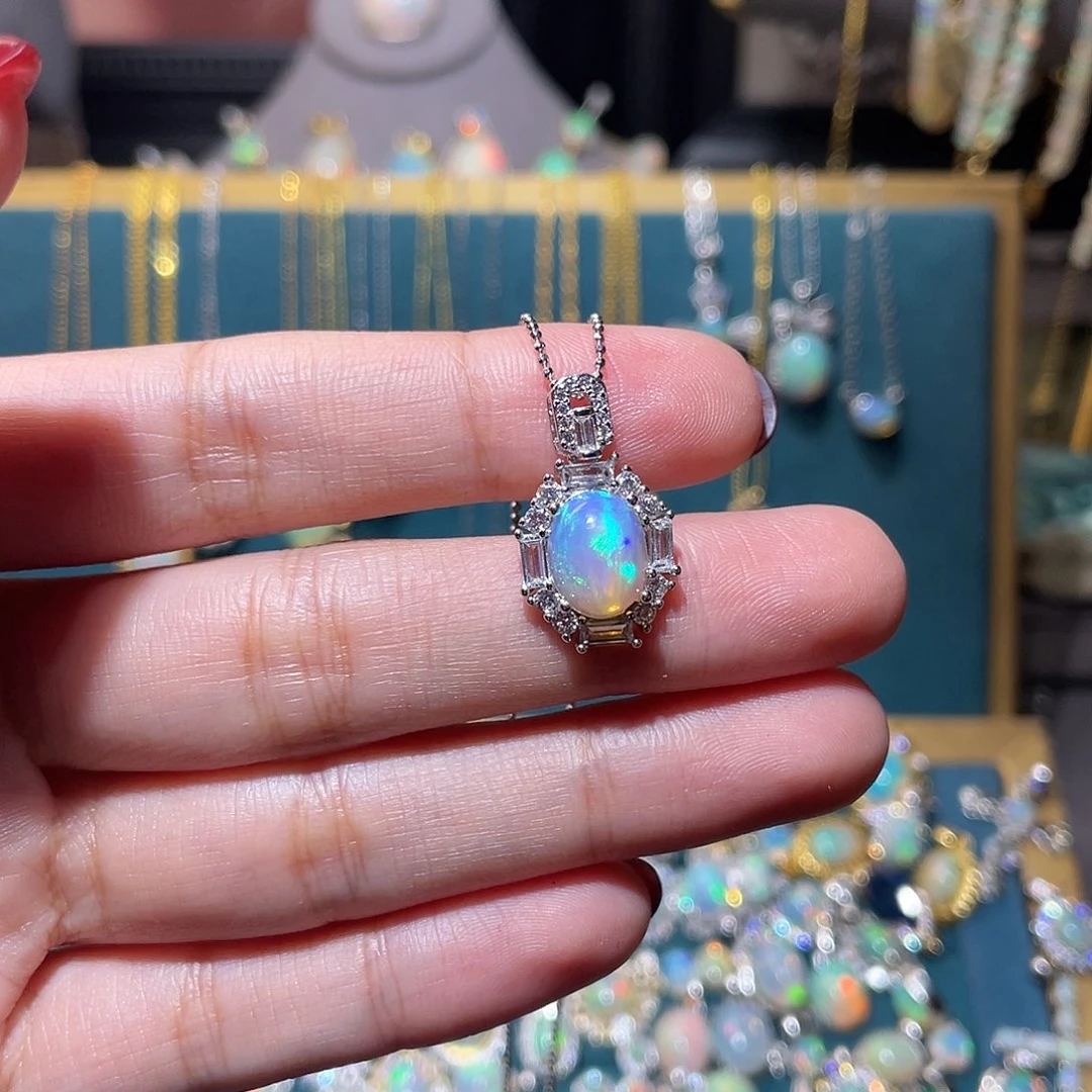 银S925镶嵌欧泊吊坠）吟*