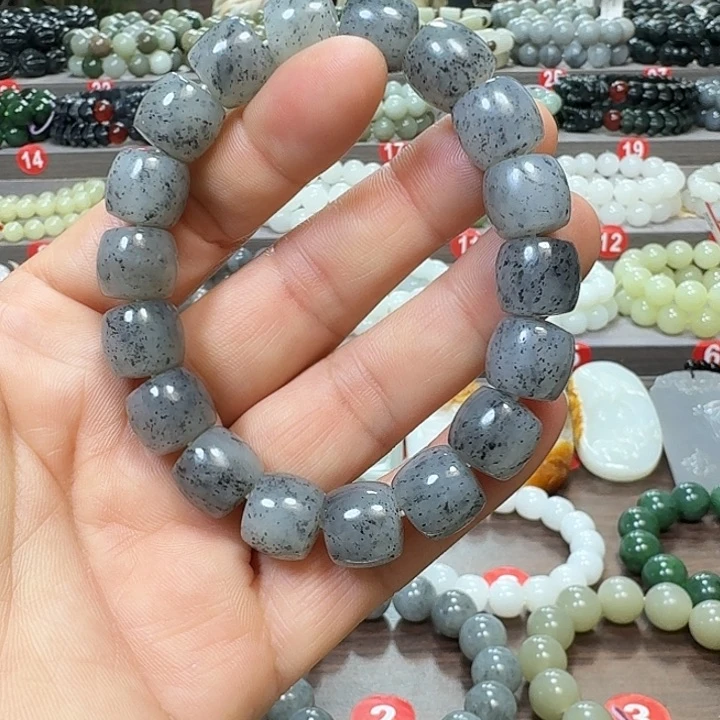 未镶嵌手链和田玉新疆青花直切卡12