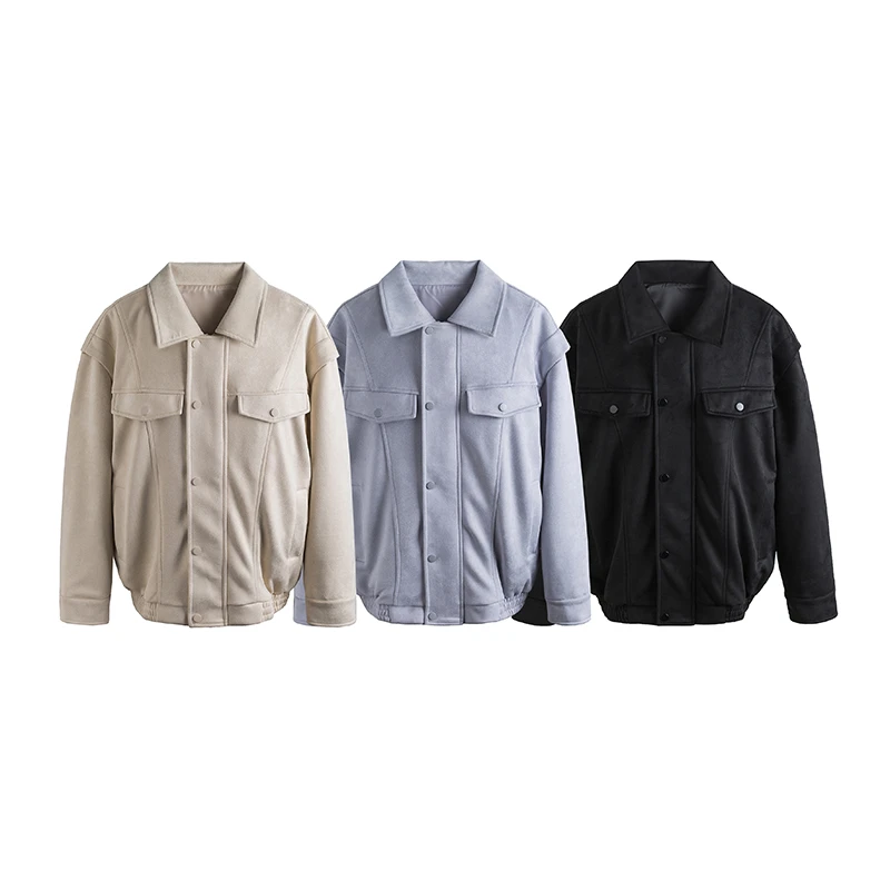 BINFU断码 清 不补单了 新款男女同款长袖纯色夹克外套