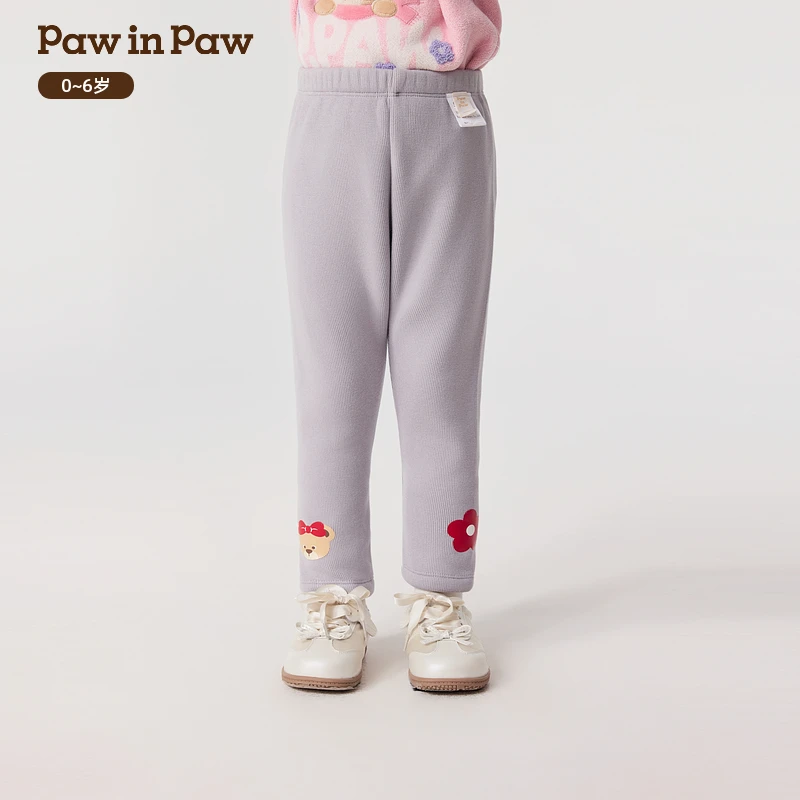 PawinPaw童装25年秋冬新款女宝宝弹力打底裤百搭时尚PCTMF4V83E