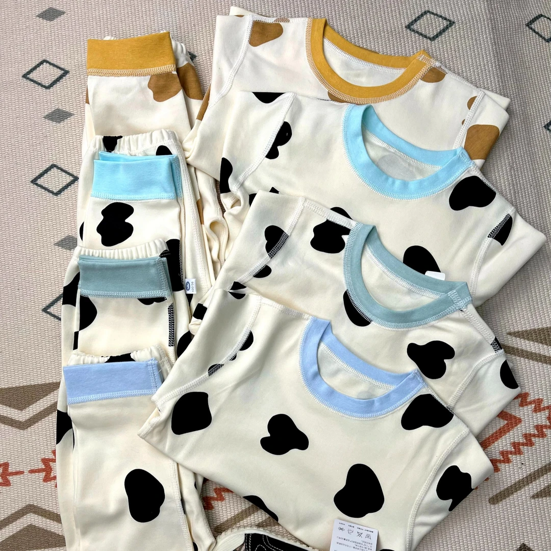 【舒绒牛奶多巴胺色系】无骨儿童家居服舒绒套装