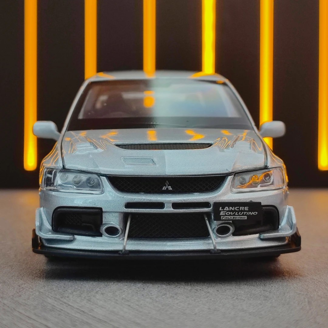 JDM精细版 三菱EVO9代银 1:32 合金汽车模型精美生日礼物摆件