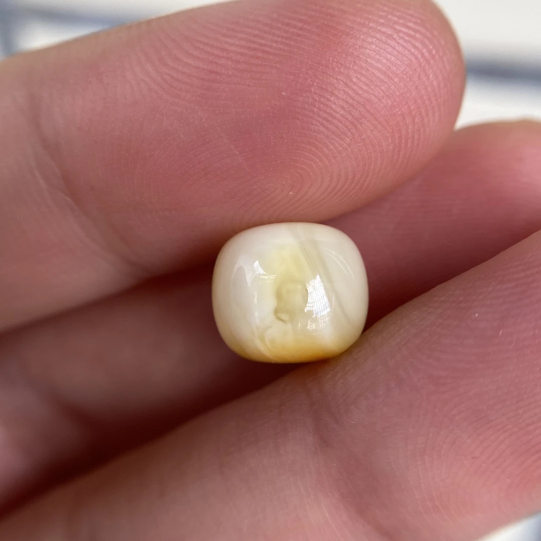 蜜蜡微沁老型配饰9.5×8.5mm,清货不退不退,有点植物点,介意勿拍